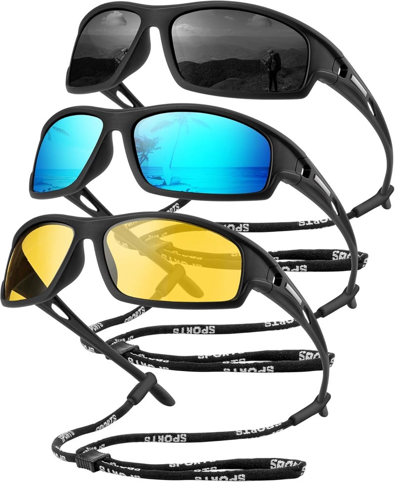 OUKEMAX Polarized Sunglasses Men, Sports Sun Glasses Womens UV400 Protection for Fishing Running Driving - Image 1